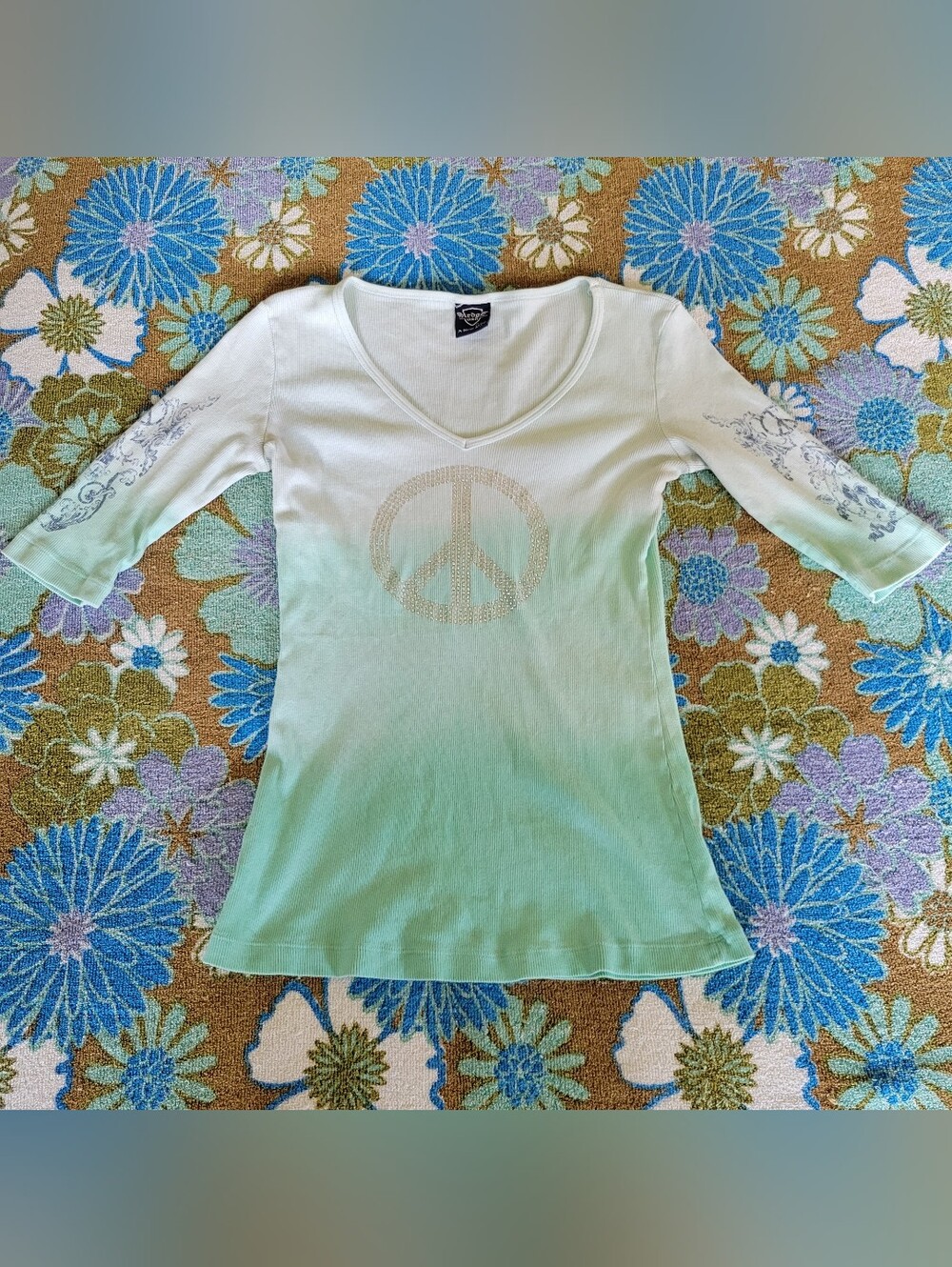 Sledge USA | Y2K Mint Green Grunge Top